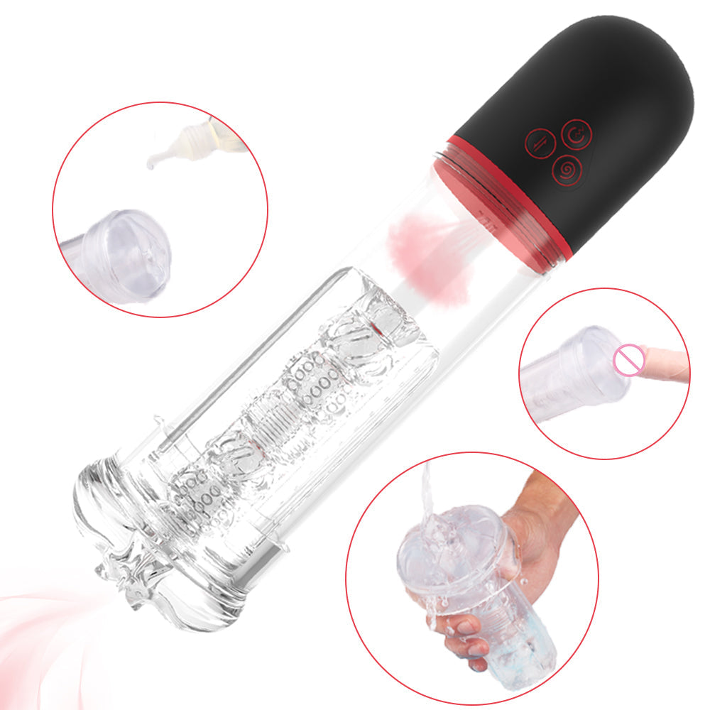 Air-2 Automatic Electronic Vibrator Male Masturbation Cup