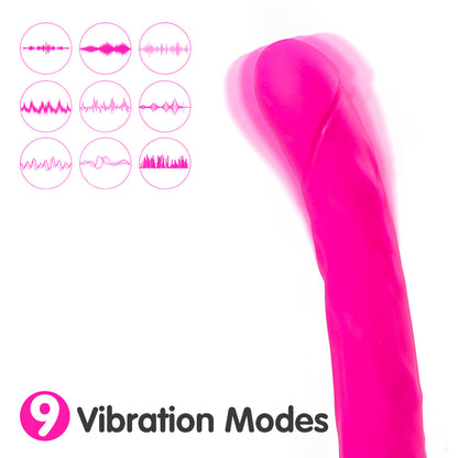 KING-2 Vibrating & Rotating Dildos 9 Inch