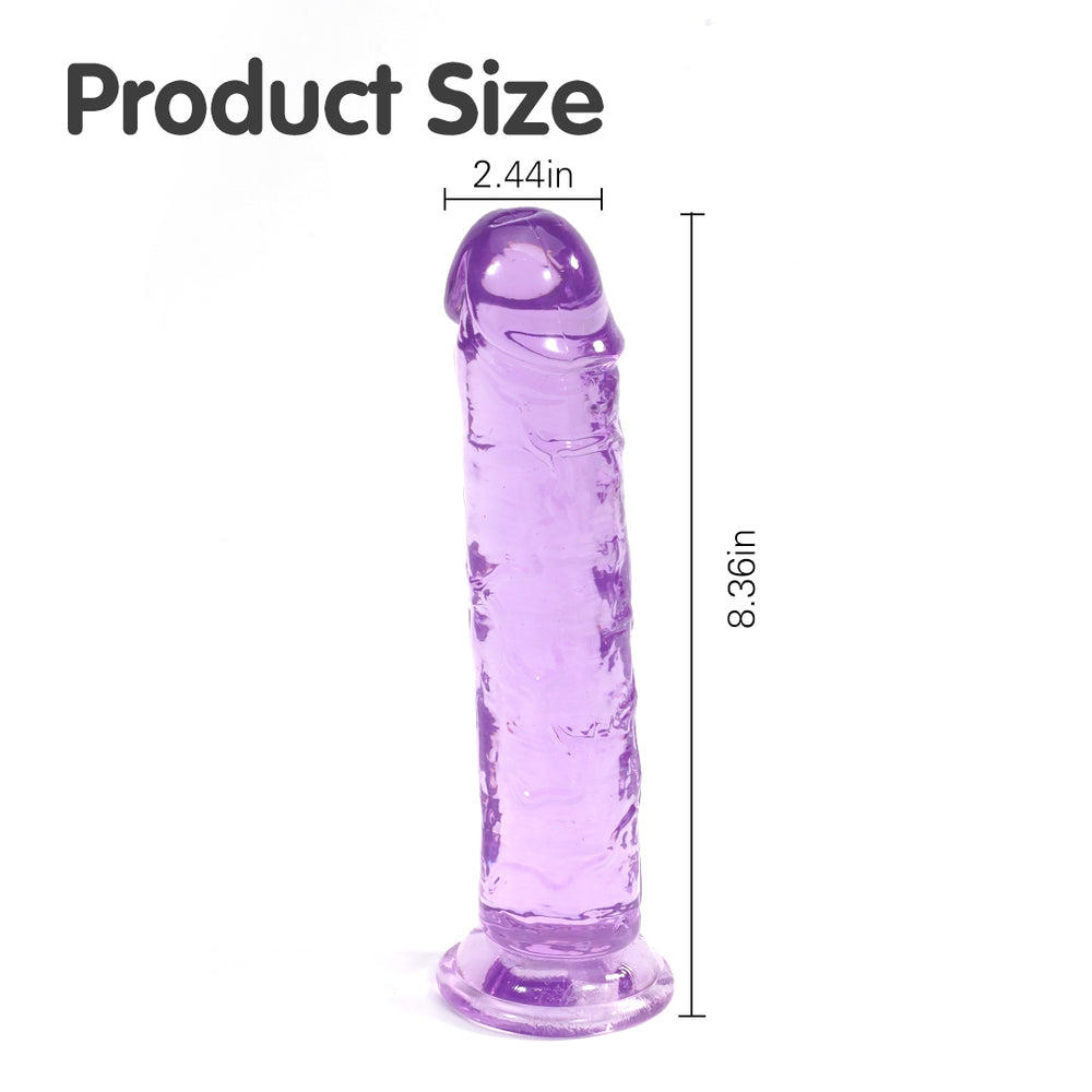 Lesfer Clear Suction Cup Dildo 8.5 Inch