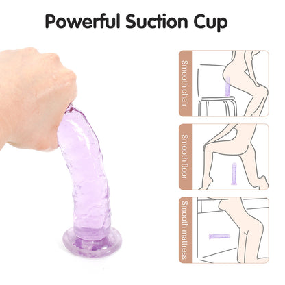 Lesfer Clear Suction Cup Dildo 8.5 Inch