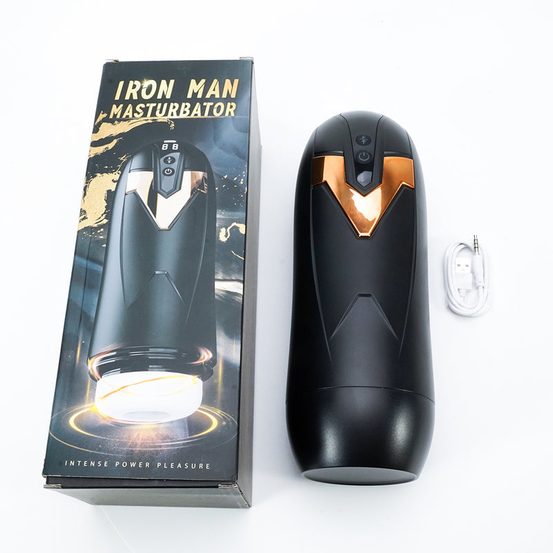 Iron Man Telescopic Vibrating Heated Sound Masturbator