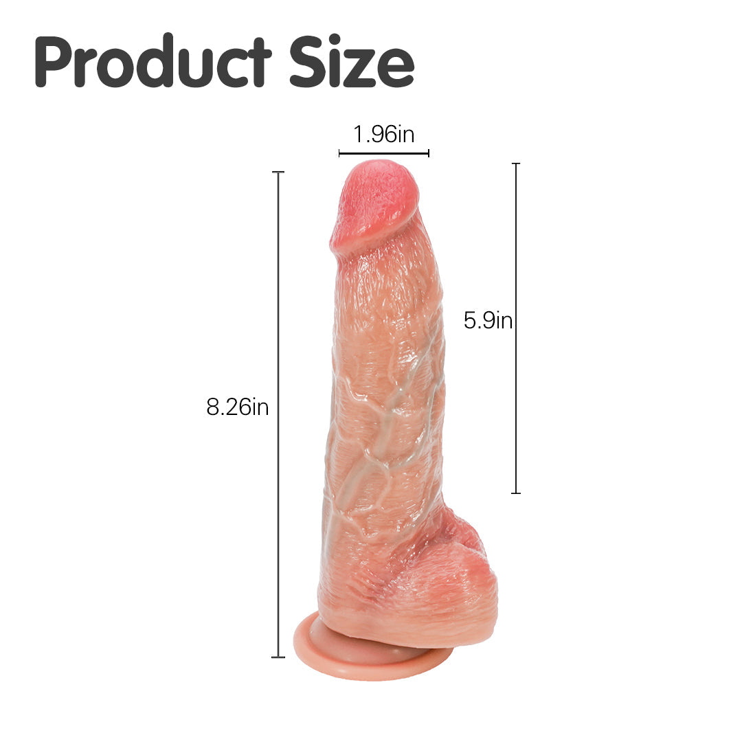 Aurora Touch Classic Dildo 8 Inch