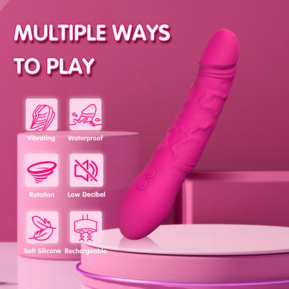 KING-2 Vibrating & Rotating Dildos 9 Inch