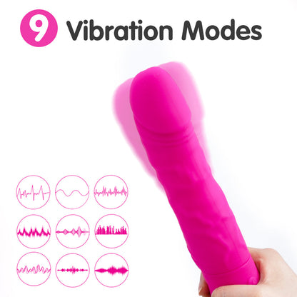 KING-2 Vibrating & Rotating Dildos 9 Inch