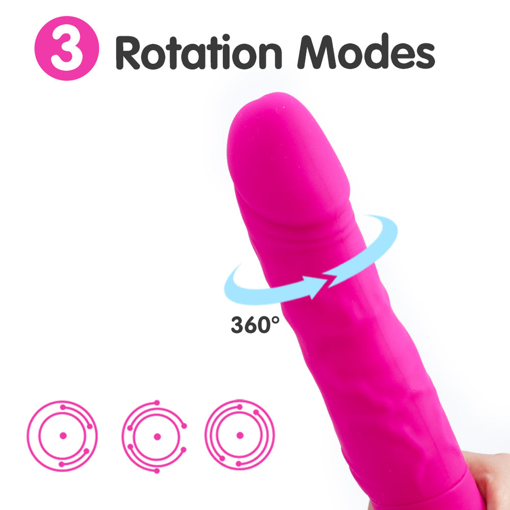 KING-2 Vibrating & Rotating Dildos 9 Inch