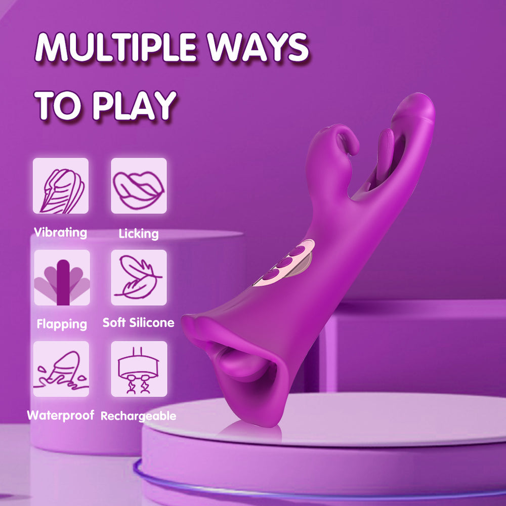 Tease Park 3-in-1 Tongue Clapping Vibrator